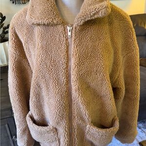 SHEIN Tan Fleece Jacket Small